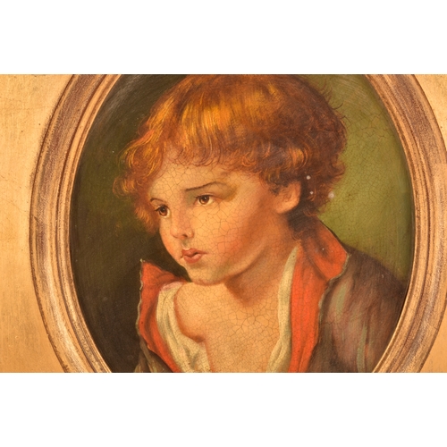 264 - A group of three small portraitscomprising a late 19th century portrait of a young child in a landsc... 