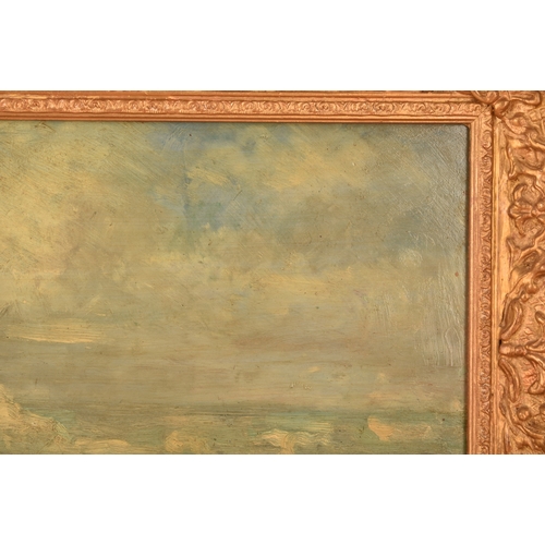 266 - A group of three gilt framed paintingscomprising: 'Morning Wreck in the Channel', a seascape, inscri... 