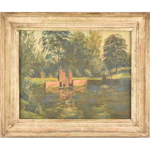 273 - Maurice Frederick Codner (British, 1888-1958)a landscape scene of a mill pond with sluice gate, sign... 