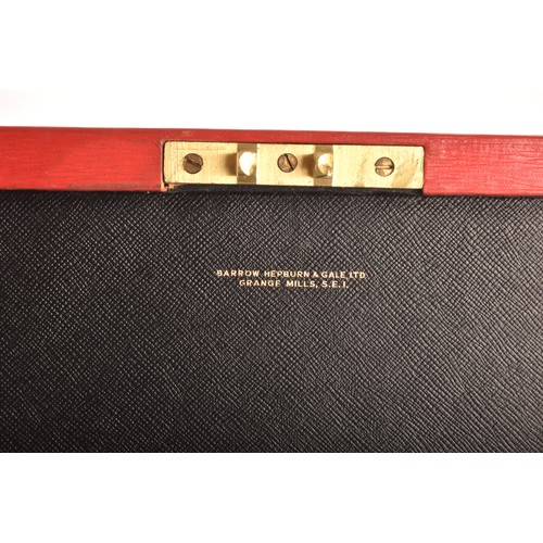 299 - An Elizabeth II red leather despatch box 'Home Secretary' by Barrow Hepburn & Gale Ltd, the lid ... 