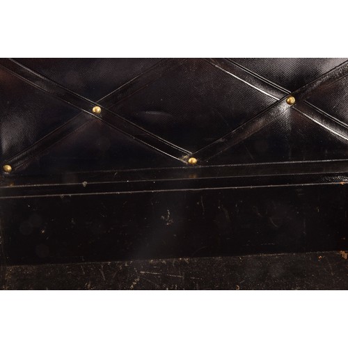 297 - An Edward VII black leather ministerial despatch box the lid embossed in gilt letters 'FIRST LORD OF... 