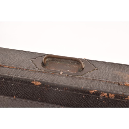 297 - An Edward VII black leather ministerial despatch box the lid embossed in gilt letters 'FIRST LORD OF... 