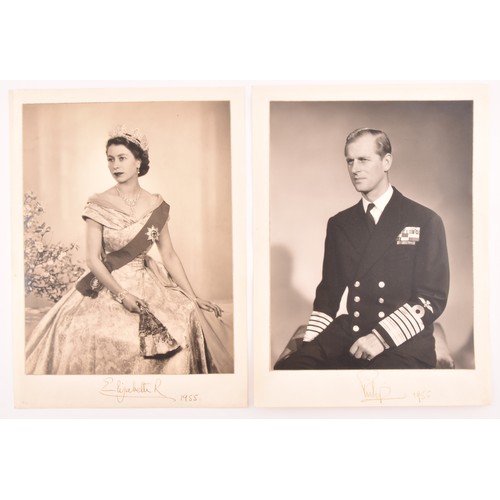 292 - A pair of signed photographs of Queen Elizabeth II and Prince Philip the Duke of Edinburgh, both sig... 