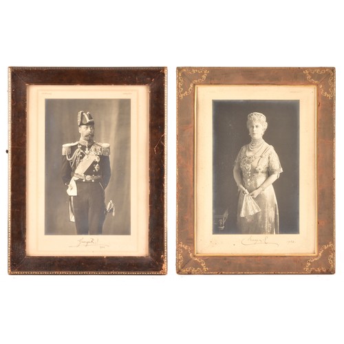 293 - King George V and Queen Mary, a pair of signed photographs of the King and Queen, each signed in ink... 