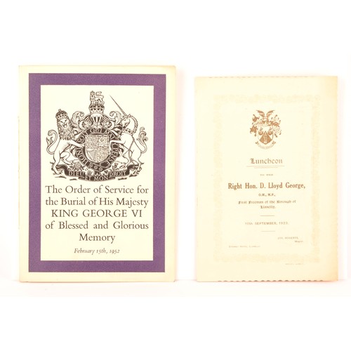 301 - A collection of political and royal memorabilia and ephemera relating to Prime Minister David Lloyd ... 