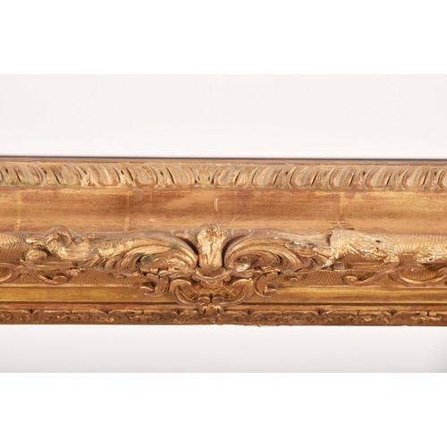 275 - A fine gilt gesso picture frame, decorated with scrolls and acanthus and leaves, with hooks verso. O... 