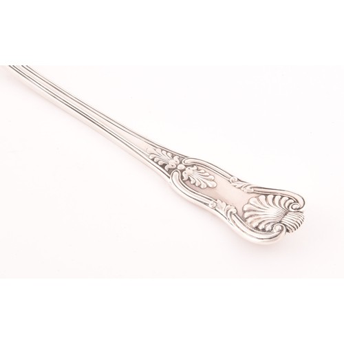 213 - A Victorian heavy silver soup ladle, hallmarked London 1852 by Hayne & Cater, Kings Pattern with... 