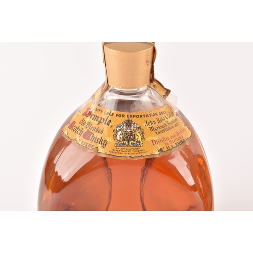 319 - A bottle of deluxe John Haig & Co Dimple old blended Scotch whisky, the bottle with decorative p... 