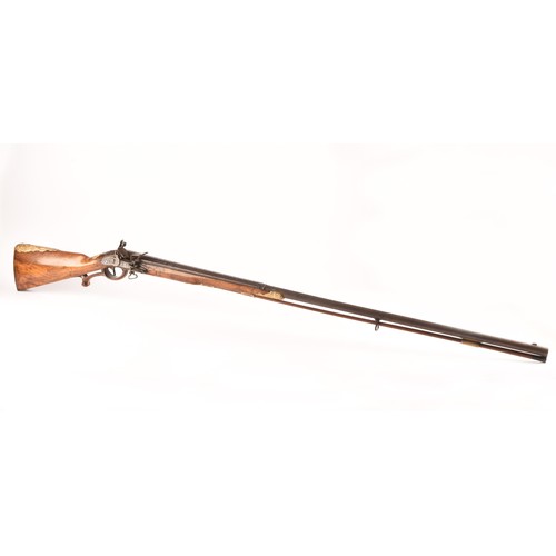 315 - A fine and rare 18th century Austrian flint lock rifle, with swamped damascus barrel, cylindrical ov... 