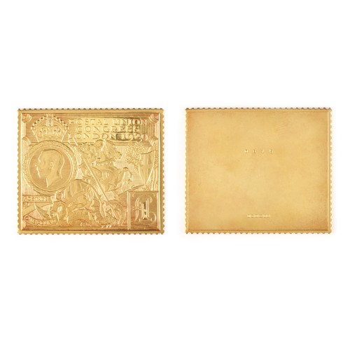 99 - Universal Portal Union 1874-1974, a 22ct gold stamp ingot, made to commemorate the Postal Union Cong... 