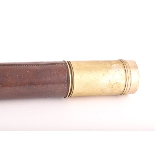 306 - A Ross of London single drawer telescope, pattern number 373, signed Ross London to the draw and num... 