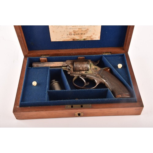 316 - A W. Watson & Son silver plated Tranter patent  revolver, WITH Octagonal barrell, semi-automatic... 