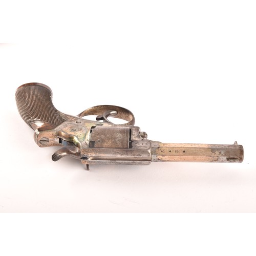 316 - A W. Watson & Son silver plated Tranter patent  revolver, WITH Octagonal barrell, semi-automatic... 