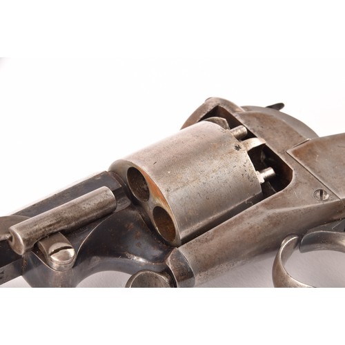 317 - A 19th century percussion revolver with octagonal barrel integrated loading lever, metal trigger gua... 