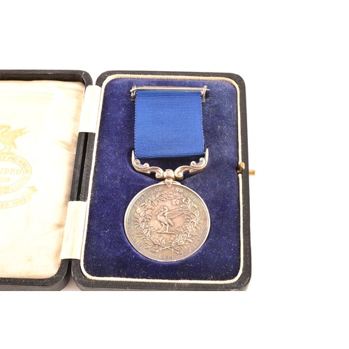 318 - Two life saving medals, to include a Liverpool Shipwreck and Humane Society 1839 silver medal, inscr... 