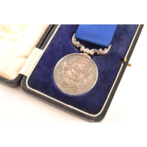 318 - Two life saving medals, to include a Liverpool Shipwreck and Humane Society 1839 silver medal, inscr... 