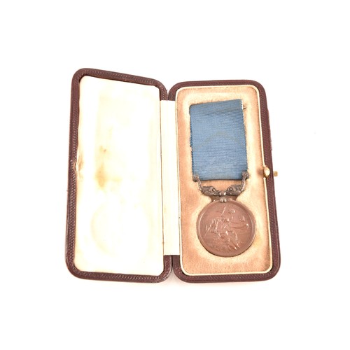 318 - Two life saving medals, to include a Liverpool Shipwreck and Humane Society 1839 silver medal, inscr... 