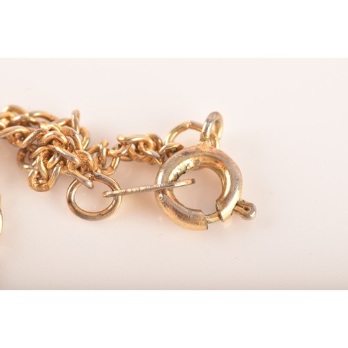 45 - A group of 9ct yellow gold jewellery, to include a Verity watch with bracelet strap, a box link chai... 