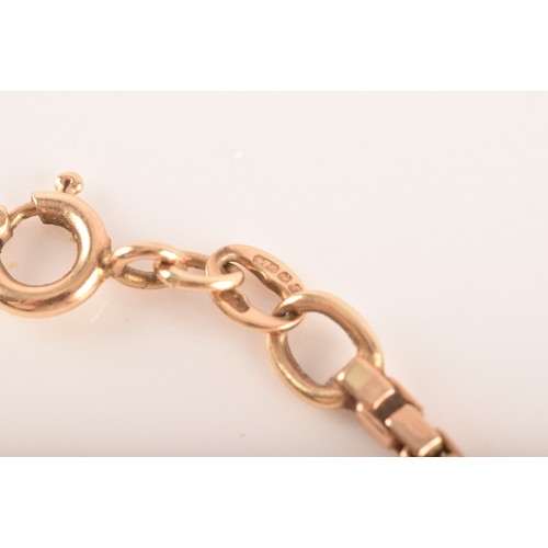 45 - A group of 9ct yellow gold jewellery, to include a Verity watch with bracelet strap, a box link chai... 