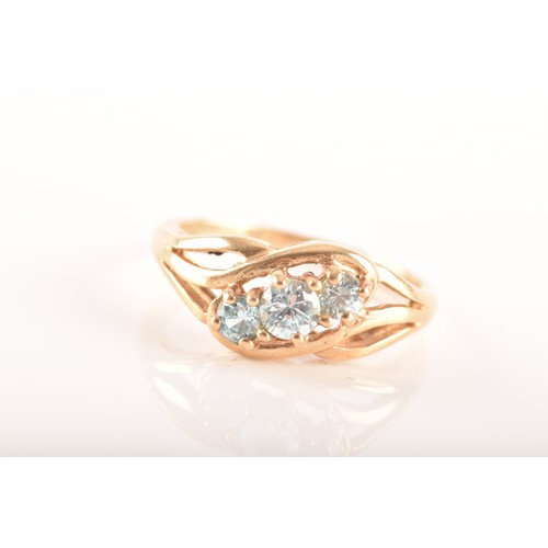 82 - A 9ct gold and blue topaz ring, full hallmarks for London, size N1/2, and a 9ct yellow gold and blue... 