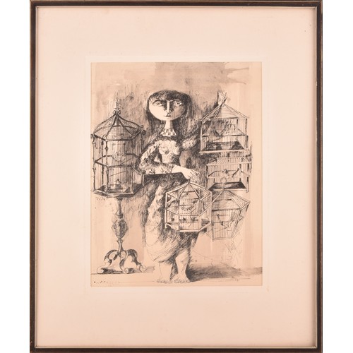 280 - XAM - Pedro Quetglas Ferrer, (born 1915, Palma de Mallorca)Two pen and ink drawings, one depicting a... 