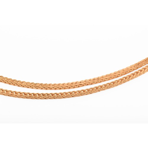 2 - An 18ct yellow gold Unoaerre foxtail chain, measures 81cm in length, 13.9 grams.