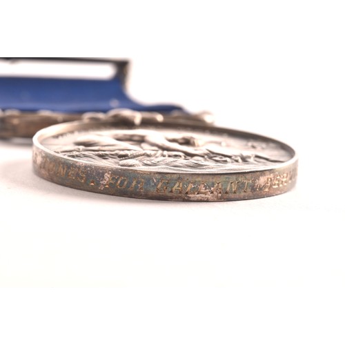 318 - Two life saving medals, to include a Liverpool Shipwreck and Humane Society 1839 silver medal, inscr... 