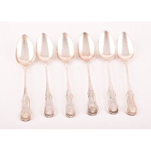 172 - A set of six George IV Scottish silver tea spoons hallmarked Glasgow 1830, by David McDonald, Kings ... 