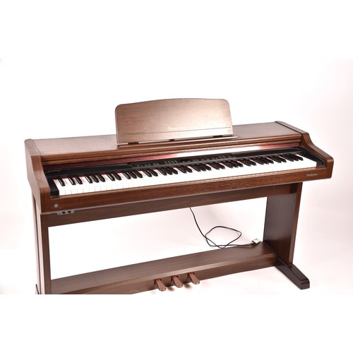 279 - A Technics electric PCM Digital Piano PX103, in rosewood finish, with assoicated Edwardian piano sto... 