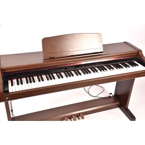 279 - A Technics electric PCM Digital Piano PX103, in rosewood finish, with assoicated Edwardian piano sto... 