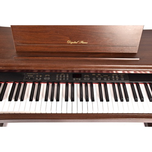 279 - A Technics electric PCM Digital Piano PX103, in rosewood finish, with assoicated Edwardian piano sto... 