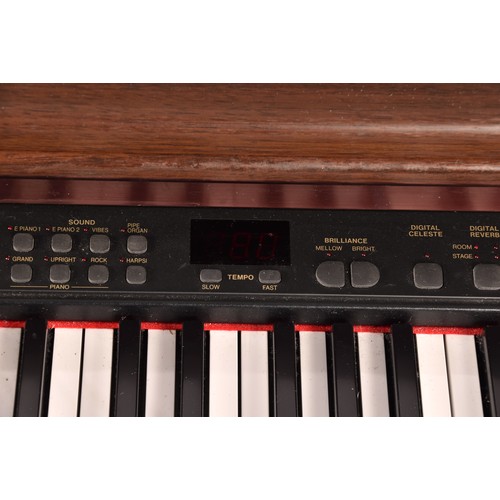 279 - A Technics electric PCM Digital Piano PX103, in rosewood finish, with assoicated Edwardian piano sto... 