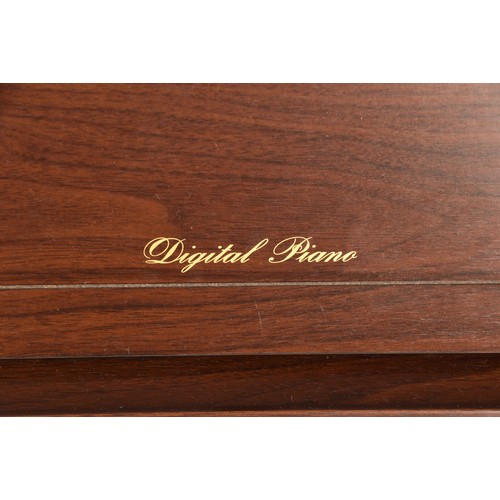 279 - A Technics electric PCM Digital Piano PX103, in rosewood finish, with assoicated Edwardian piano sto... 