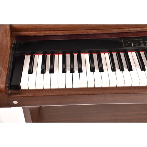 279 - A Technics electric PCM Digital Piano PX103, in rosewood finish, with assoicated Edwardian piano sto... 