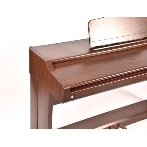 279 - A Technics electric PCM Digital Piano PX103, in rosewood finish, with assoicated Edwardian piano sto... 