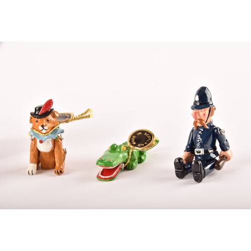 254 - Hantel Victorian Miniatures, Punch and Judy Theatre, comprising of six pewter hand cold-painted meta... 