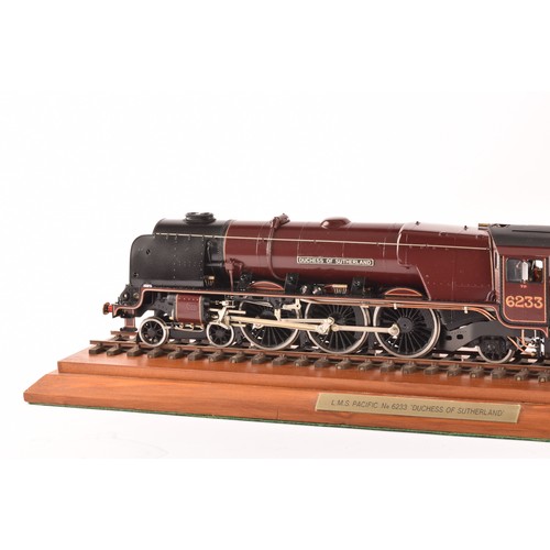 295 - A fine quality O Gauge scratch-built steam locomotive and tender 'L.M.S Pacific No. 6233 Duchess of ... 