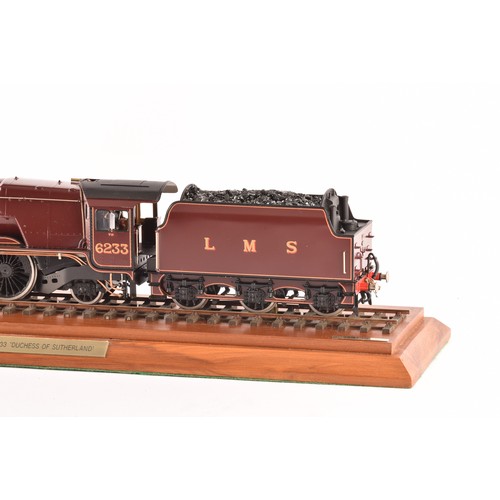 295 - A fine quality O Gauge scratch-built steam locomotive and tender 'L.M.S Pacific No. 6233 Duchess of ... 