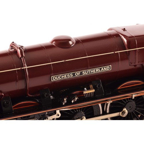 295 - A fine quality O Gauge scratch-built steam locomotive and tender 'L.M.S Pacific No. 6233 Duchess of ... 