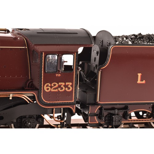 295 - A fine quality O Gauge scratch-built steam locomotive and tender 'L.M.S Pacific No. 6233 Duchess of ... 