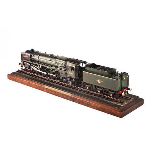 296 - A fine quality O Gauge scratch-built steam locomotive and tender 'British Railways Standard Class 7 ... 