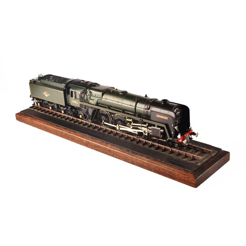 296 - A fine quality O Gauge scratch-built steam locomotive and tender 'British Railways Standard Class 7 ... 