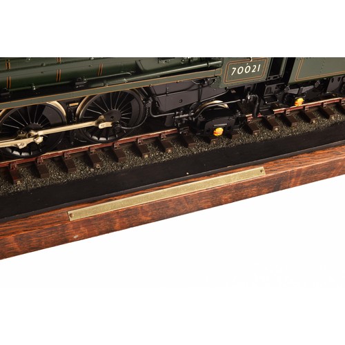 296 - A fine quality O Gauge scratch-built steam locomotive and tender 'British Railways Standard Class 7 ... 