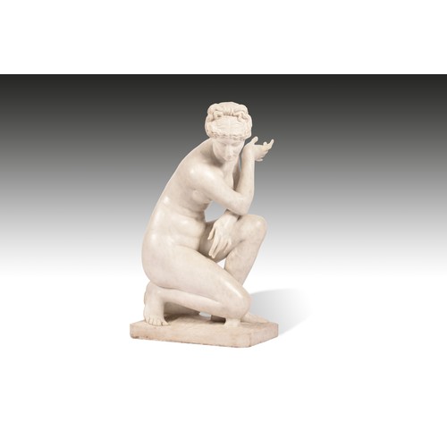 238 - Grand Tour. A fine and near lifesize 19th century Italian carved and polished white Carrera marble s... 