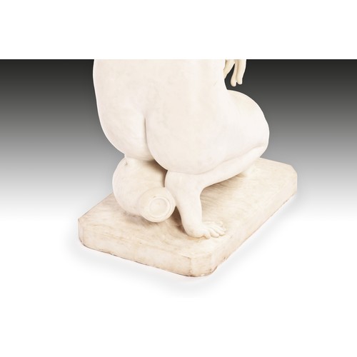 238 - Grand Tour. A fine and near lifesize 19th century Italian carved and polished white Carrera marble s... 