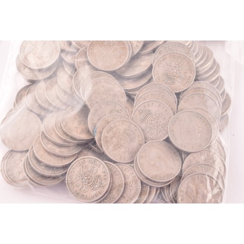 161 - A collection of pre 1947 British silver coinage, along with later circulated coinage, 226.5 grams.