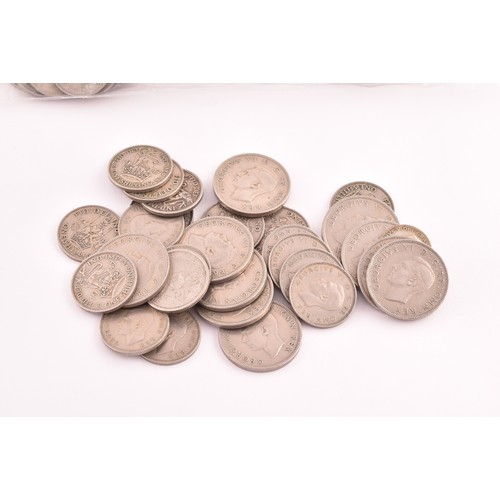 161 - A collection of pre 1947 British silver coinage, along with later circulated coinage, 226.5 grams.