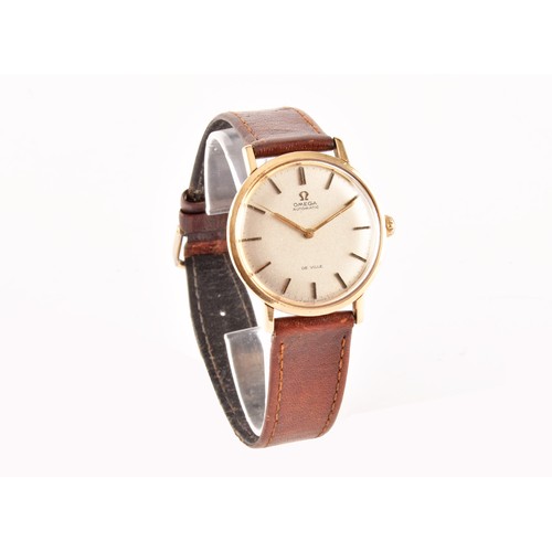 169 - A 1960's Omega De Ville 9ct gold automatic wristwatch, the silvered dial with gilt hands and baton i... 