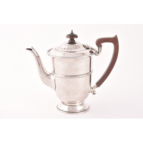 183 - An Elizabeth II silver coffee pot, hallmarked Birmingham 1952 by Adie Brothers Ltd, marked to base '... 