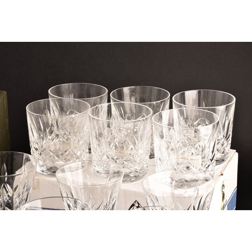 274 - A collection of Waterford cut crystal glasses, including six wine glasses, six champagne flutes, fou... 